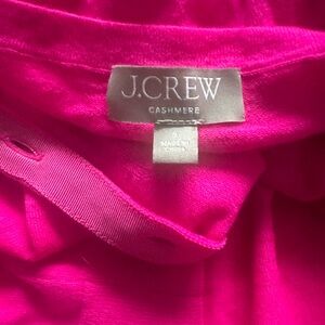J Crew Neon Pink Lightweight Cashmere Cardigan